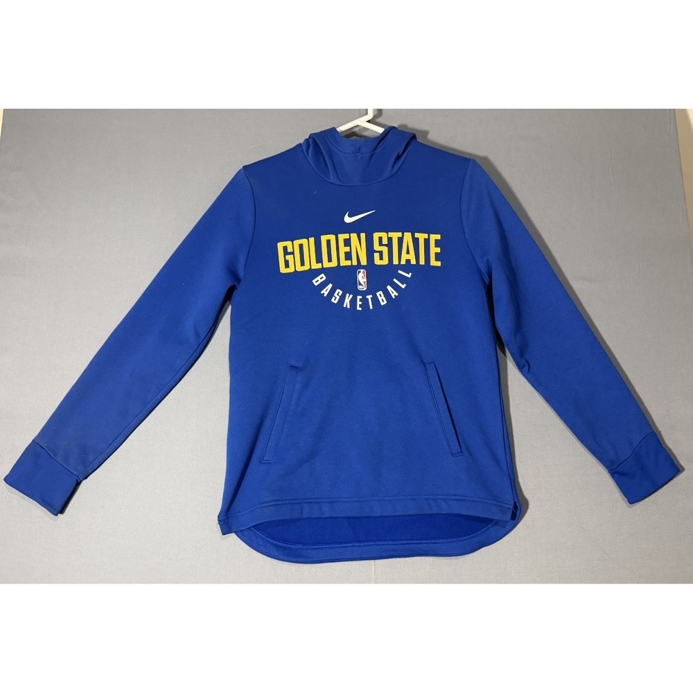 Nike Dri Fit Sweatshirt Hoodie NBA Golden State Warriors Basketball NBA Large YL